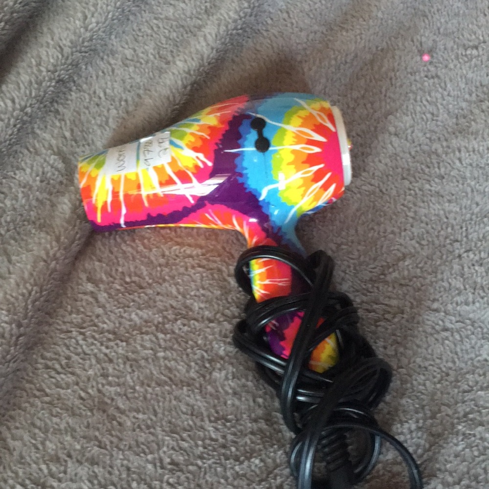 Mini multi colored hair dryer
